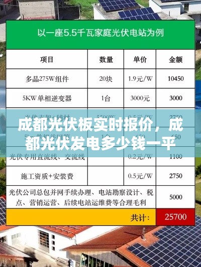 成都光伏板实时报价，成都光伏发电多少钱一平方造价 