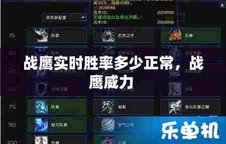 战鹰实时胜率多少正常，战鹰威力 