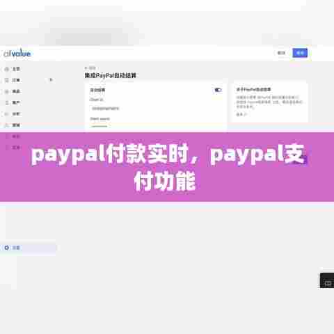 paypal付款实时，paypal支付功能 
