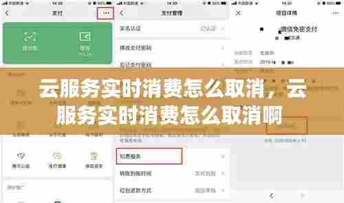 云服务实时消费怎么取消，云服务实时消费怎么取消啊 