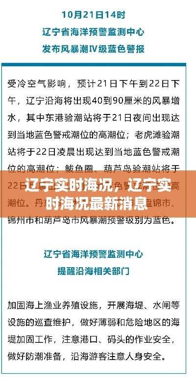 辽宁实时海况，辽宁实时海况最新消息 