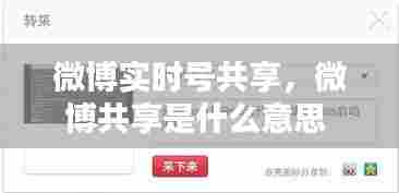 微博实时号共享，微博共享是什么意思 