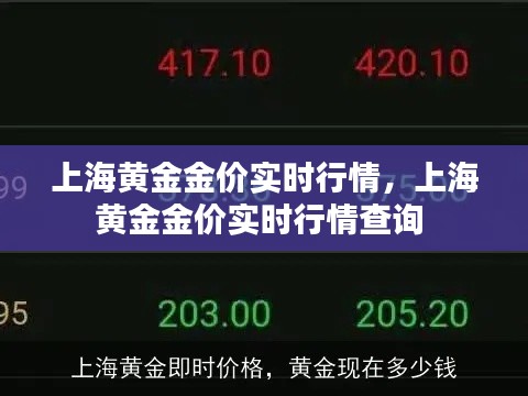 上海黄金金价实时行情，上海黄金金价实时行情查询 