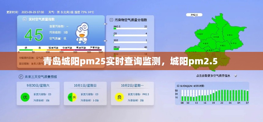 青岛城阳pm25实时查询监测，城阳pm2.5 