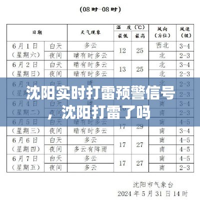 沈阳实时打雷预警信号，沈阳打雷了吗 