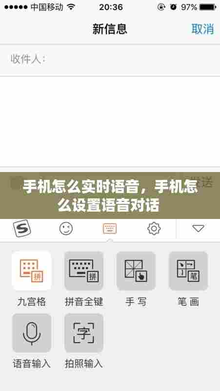 手机怎么实时语音，手机怎么设置语音对话 