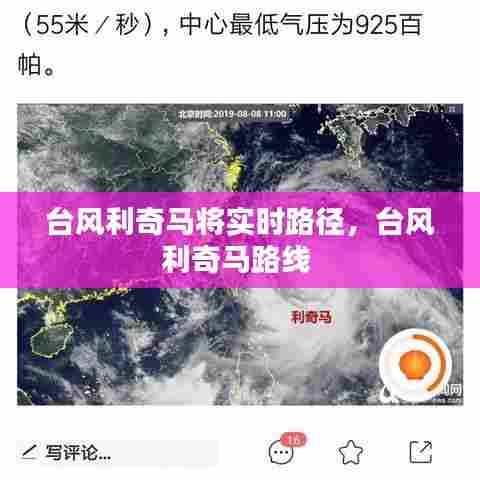 台风利奇马将实时路径，台风利奇马路线 