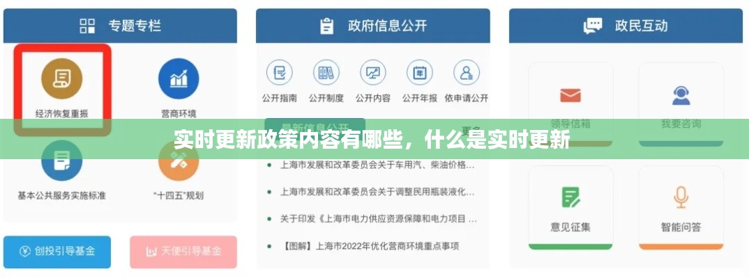 实时更新政策内容有哪些，什么是实时更新 