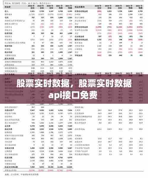 股票实时数据，股票实时数据api接口免费 