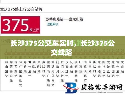 长沙375公交车实时，长沙375公交线路 