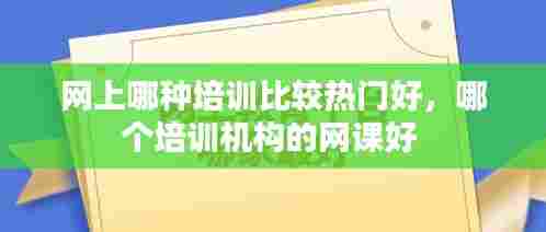 网上哪种培训比较热门好，哪个培训机构的网课好 