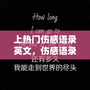 上热门伤感语录英文，伤感语录英文句子 
