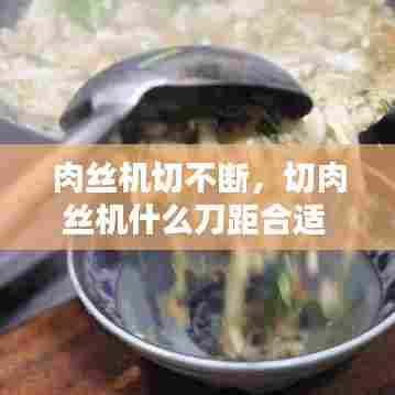 肉丝机切不断，切肉丝机什么刀距合适 