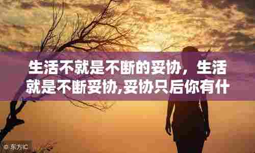 生活不就是不断的妥协，生活就是不断妥协,妥协只后你有什么? 