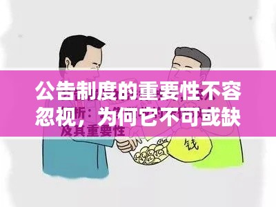 公告制度的重要性不容忽视，为何它不可或缺？