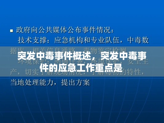 突发中毒事件概述，突发中毒事件的应急工作重点是 