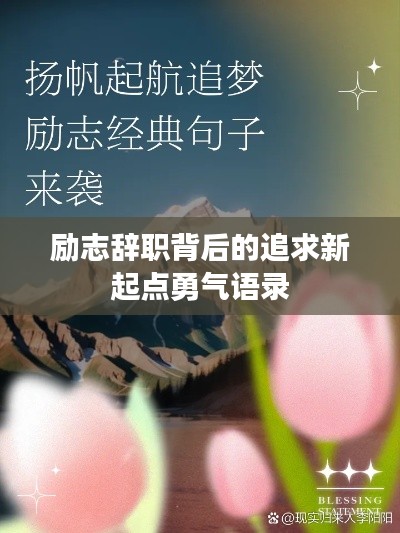 励志辞职背后的追求新起点勇气语录