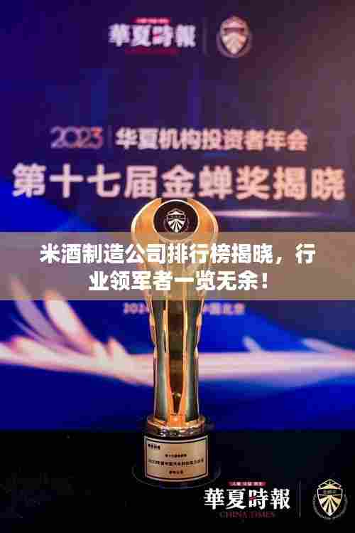 米酒制造公司排行榜揭晓，行业领军者一览无余！