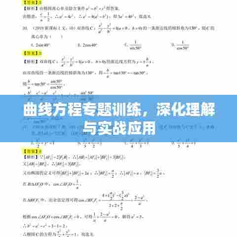 曲线方程专题训练，深化理解与实战应用