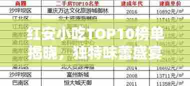 红安小吃TOP10榜单揭晓，独特味蕾盛宴，不容错过！