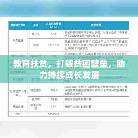 教育扶贫，打破贫困壁垒，助力持续成长发展