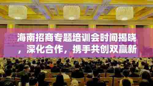 海南招商专题培训会时间揭晓，深化合作，携手共创双赢新局面