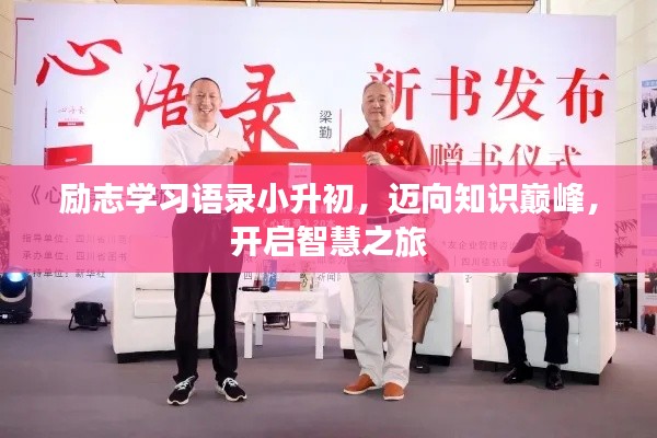 励志学习语录小升初，迈向知识巅峰，开启智慧之旅