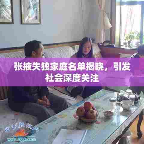 张掖失独家庭名单揭晓，引发社会深度关注