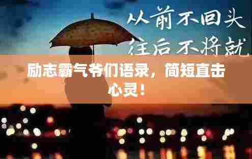 励志霸气爷们语录，简短直击心灵！