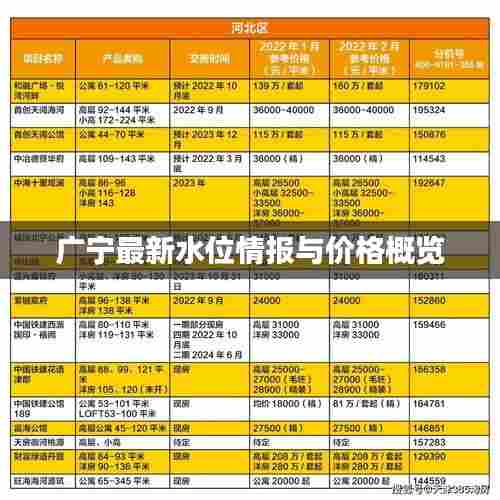 广宁最新水位情报与价格概览