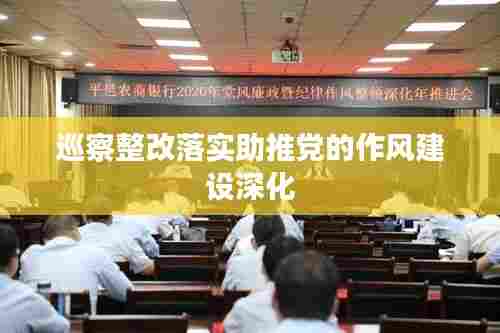 巡察整改落实助推党的作风建设深化