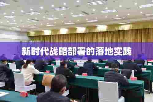 新时代战略部署的落地实践