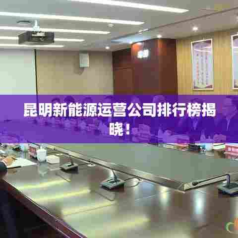 昆明新能源运营公司排行榜揭晓！