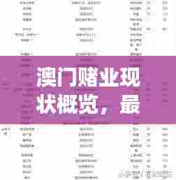 澳门赌业现状概览，最新发展动态与趋势分析