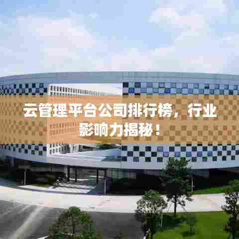 云管理平台公司排行榜，行业影响力揭秘！