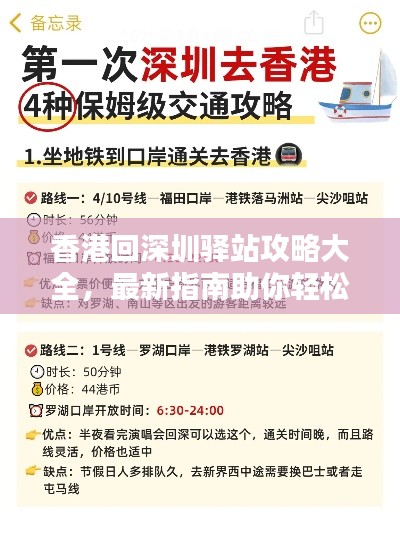 香港回深圳驿站攻略大全，最新指南助你轻松返程