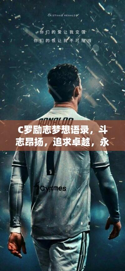 C罗励志梦想语录，斗志昂扬，追求卓越，永不言败的精神鼓舞人心
