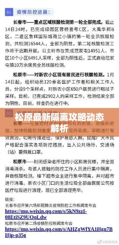 松原最新隔离攻略动态解析