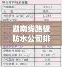 湖南线路板防水公司排名揭晓，专业防水服务，品质卓越的企业榜单！