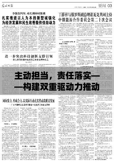 主动担当，责任落实——构建双重驱动力推动发展