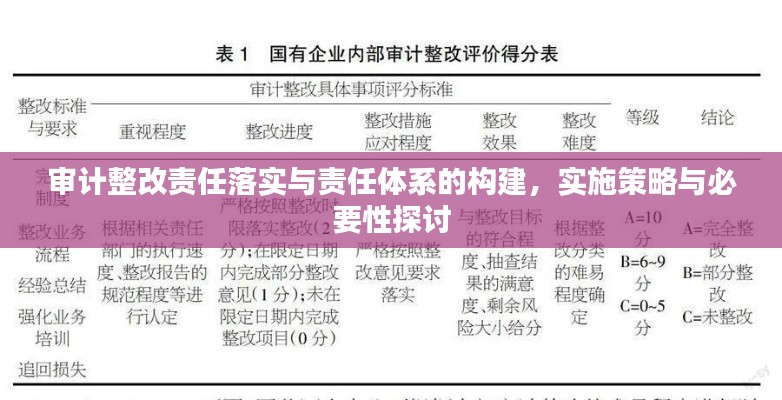 审计整改责任落实与责任体系的构建，实施策略与必要性探讨
